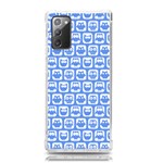 Blue And White Owl Pattern Samsung Galaxy Note 20 TPU UV Case Front