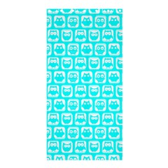 Aqua Turquoise And White Owl Pattern Shower Curtain 36  X 72  (stall)  by GardenOfOphir