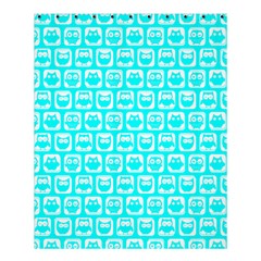 Aqua Turquoise And White Owl Pattern Shower Curtain 60  X 72  (medium) 