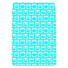 Aqua Turquoise And White Owl Pattern Removable Flap Cover (s) by GardenOfOphir