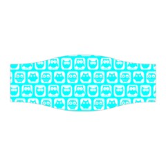 Aqua Turquoise And White Owl Pattern Stretchable Headband