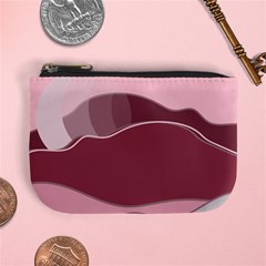 Hills Water Lake Sun Sunrise Lines Drawing Boho Mini Coin Purse by Ravend