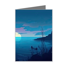 Ai Generated Ocean Sea Water Anime Nautical Mini Greeting Card by Ravend