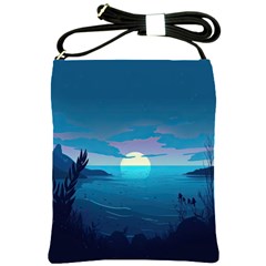 Ai Generated Ocean Sea Water Anime Nautical Shoulder Sling Bag by Ravend