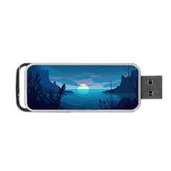 Ai Generated Ocean Sea Water Anime Nautical Portable Usb Flash (one Side) by Ravend