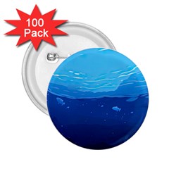 Ai Generated Ocean Sea Fish Underwater Water 2 25  Buttons (100 Pack)  by Ravend