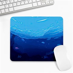 Ai Generated Ocean Sea Fish Underwater Water Large Mousepad by Ravend