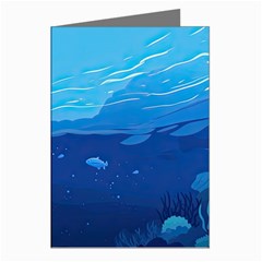 Ai Generated Ocean Sea Fish Underwater Water Greeting Cards (pkg Of 8) by Ravend