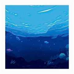 Ai Generated Ocean Sea Fish Underwater Water Medium Glasses Cloth (2 Sides) by Ravend