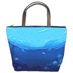 Ai Generated Ocean Sea Fish Underwater Water Bucket Bag Front