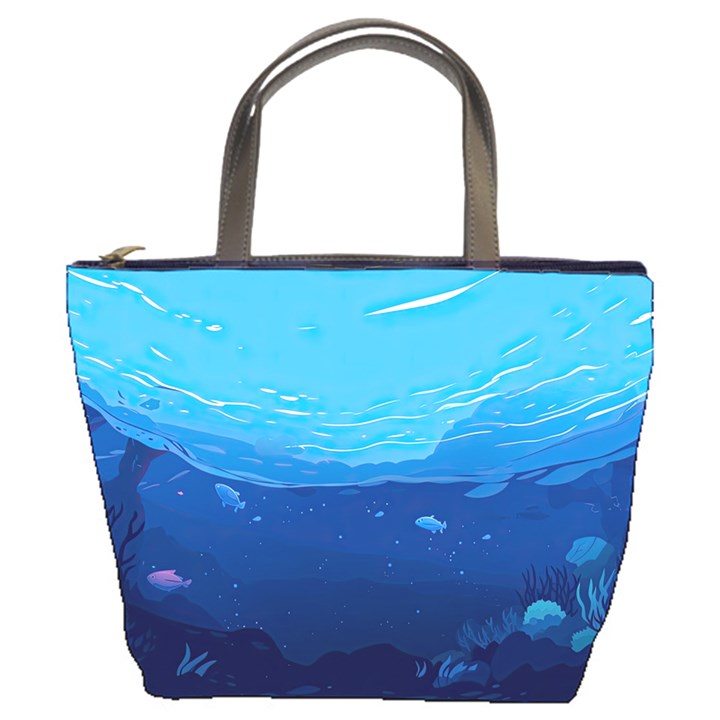 Ai Generated Ocean Sea Fish Underwater Water Bucket Bag