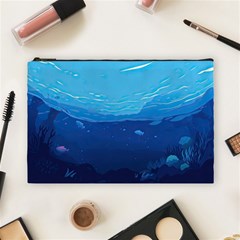 Ai Generated Ocean Sea Fish Underwater Water Cosmetic Bag (large) by Ravend