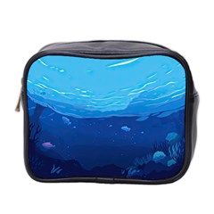 Ai Generated Ocean Sea Fish Underwater Water Mini Toiletries Bag (two Sides) by Ravend