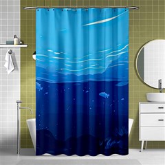 Ai Generated Ocean Sea Fish Underwater Water Shower Curtain 48  X 72  (small)  by Ravend