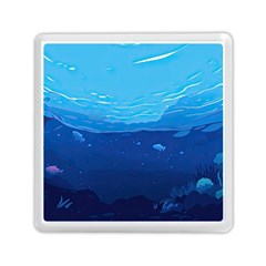 Ai Generated Ocean Sea Fish Underwater Water Memory Card Reader (square) by Ravend