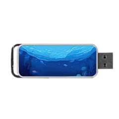 Ai Generated Ocean Sea Fish Underwater Water Portable Usb Flash (one Side) by Ravend