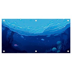 Ai Generated Ocean Sea Fish Underwater Water Banner And Sign 4  X 2  by Ravend