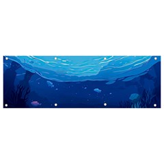 Ai Generated Ocean Sea Fish Underwater Water Banner And Sign 9  X 3  by Ravend