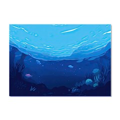 Ai Generated Ocean Sea Fish Underwater Water Crystal Sticker (a4)