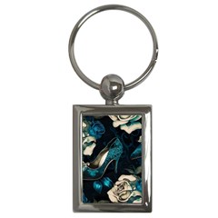 Glass Slipper Blues Fairytale Key Chain (rectangle) by Ravend