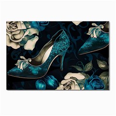 Glass Slipper Blues Fairytale Postcards 5  X 7  (pkg Of 10) by Ravend