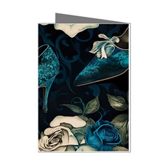 Glass Slipper Blues Fairytale Mini Greeting Cards (pkg Of 8)