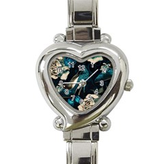 Glass Slipper Blues Fairytale Heart Italian Charm Watch by Ravend