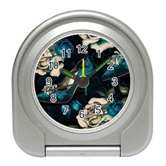 Glass Slipper Blues Fairytale Travel Alarm Clock by Ravend