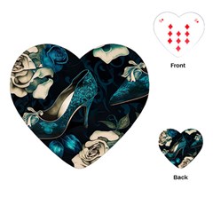 Glass Slipper Blues Fairytale Playing Cards Single Design (heart) by Ravend