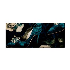 Glass Slipper Blues Fairytale Hand Towel by Ravend