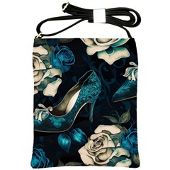 Glass Slipper Blues Fairytale Shoulder Sling Bag by Ravend