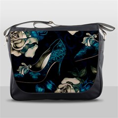 Glass Slipper Blues Fairytale Messenger Bag by Ravend