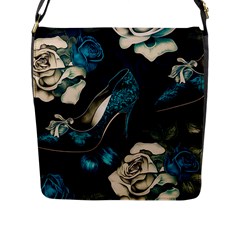 Glass Slipper Blues Fairytale Flap Closure Messenger Bag (l) by Ravend