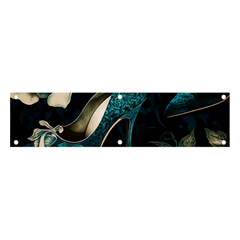 Glass Slipper Blues Fairytale Banner And Sign 4  X 1  by Ravend