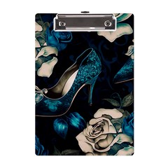 Glass Slipper Blues Fairytale A5 Acrylic Clipboard by Ravend