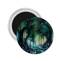 Trees Forest Mystical Forest Nature 2 25  Magnets by Ravend