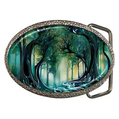 Trees Forest Mystical Forest Nature Belt Buckles by Ravend