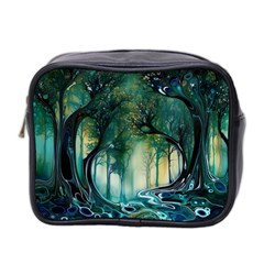 Trees Forest Mystical Forest Nature Mini Toiletries Bag (two Sides) by Ravend