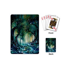 Trees Forest Mystical Forest Nature Playing Cards Single Design (mini)