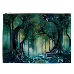 Trees Forest Mystical Forest Nature Cosmetic Bag (xxl) by Ravend