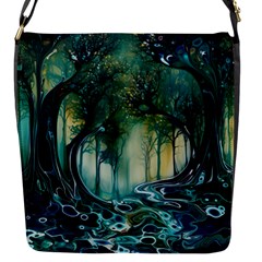 Trees Forest Mystical Forest Nature Flap Closure Messenger Bag (s) by Ravend