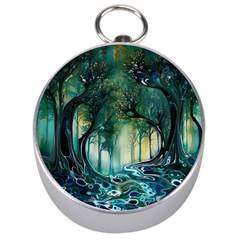 Trees Forest Mystical Forest Nature Silver Compasses by Ravend