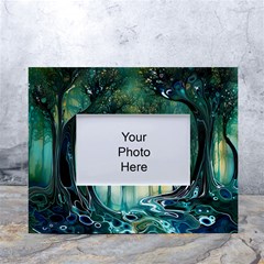 Trees Forest Mystical Forest Nature White Tabletop Photo Frame 4 x6  by Ravend