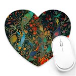 Ai Generated Flowers Trees Forest Mystical Forest Heart Mousepad Front