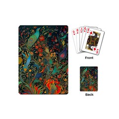 Ai Generated Flowers Trees Forest Mystical Forest Playing Cards Single Design (mini)