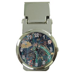 Ai Generated Flower Trees Forest Mystical Forest Money Clip Watches by Ravend