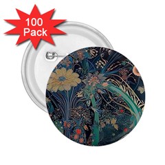 Ai Generated Flower Trees Forest Mystical Forest 2 25  Buttons (100 Pack)  by Ravend