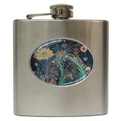 Ai Generated Flower Trees Forest Mystical Forest Hip Flask (6 Oz) by Ravend