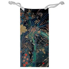 Ai Generated Flower Trees Forest Mystical Forest Jewelry Bag by Ravend