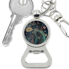 Ai Generated Flower Trees Forest Mystical Forest Bottle Opener Key Chain by Ravend